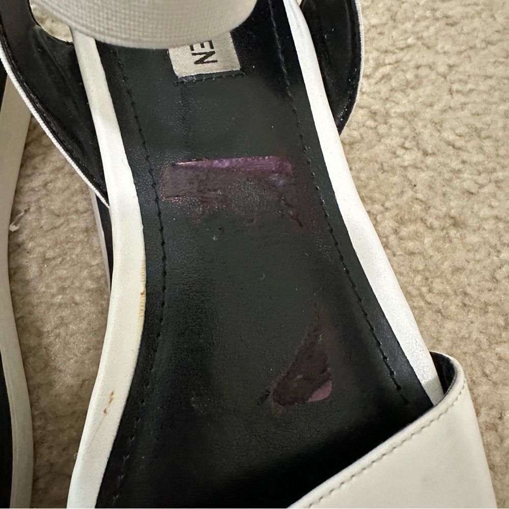 Steve Madden White and black Goth platform sandals - Picture 8 of 11